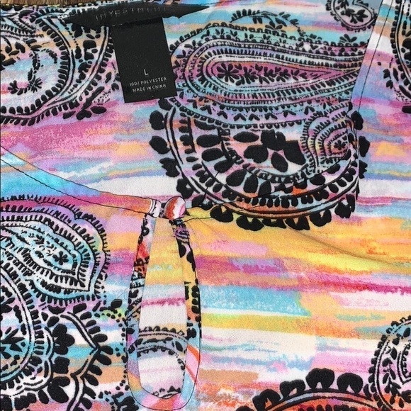 Investments women’s colorful paintbrush stroke print with paisley design Size L - Picture 5 of 8